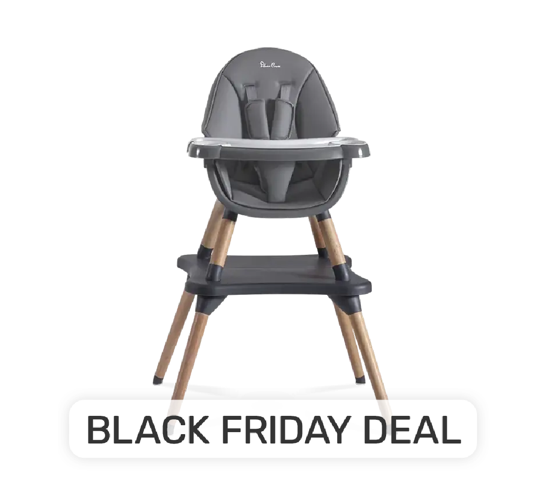 View Silver Cross EatPlay 4in1 Highchair The Best Feeding Chair with Convertible Table Chair Portable For Babies 6 Months Grey information