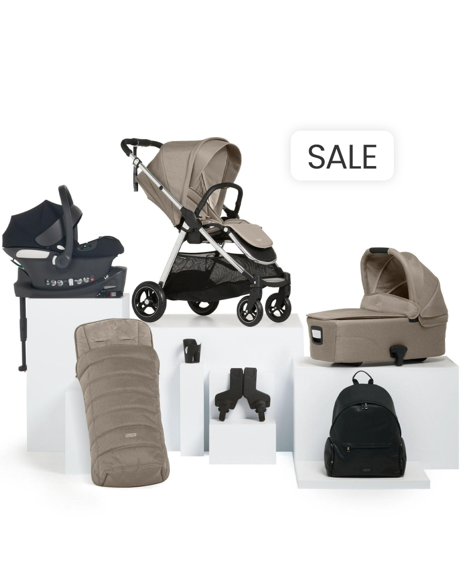 Mamas & Papas Flip XT3 Pushchair Carrycot & Car Seat Bundle - Fawn