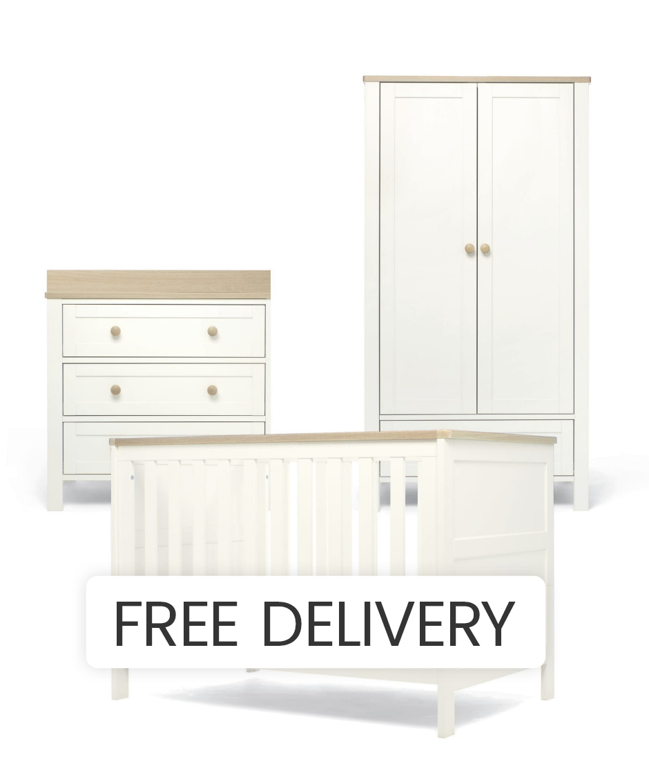 Mamas & Papas Wedmore 3 Piece Small Cotbed Range With Dresser Changer & Wardrobe