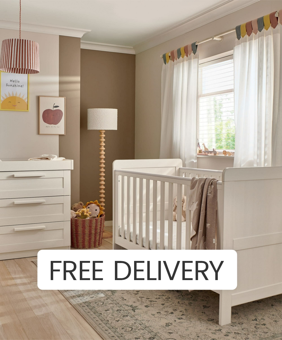 Mamas & Papas Atlas 2 Piece Cotbed Set with Dresser Changer - Warm Beige