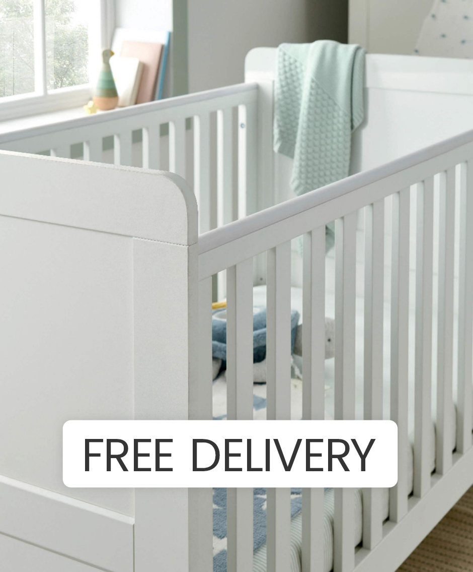 Mamas & Papas Hampden Cotbed - Convertible Toddler Bed - White