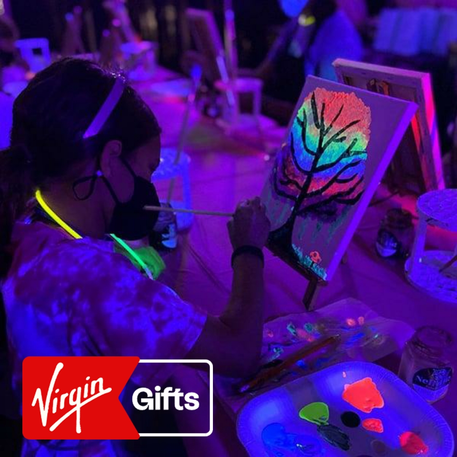 Kids Glow in the Dark Painting Session | Creative Things To Do for Children | Fun For Artists | Art Classes | Florida | Tallahassee | Virgin Gifts / Vouchers