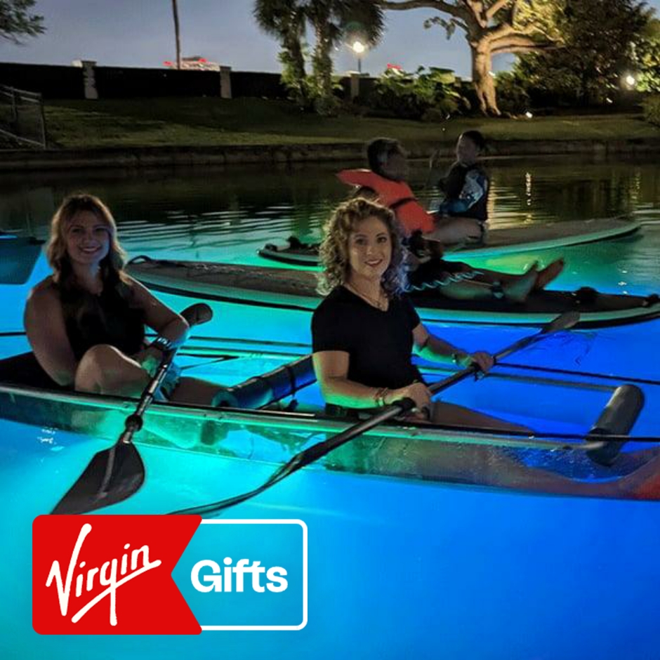 Glow in the Dark Clear Kayak or Paddleboard Adventure | Excursions | Water Activities | Florida | Orlando | Virgin Gifts / Vouchers