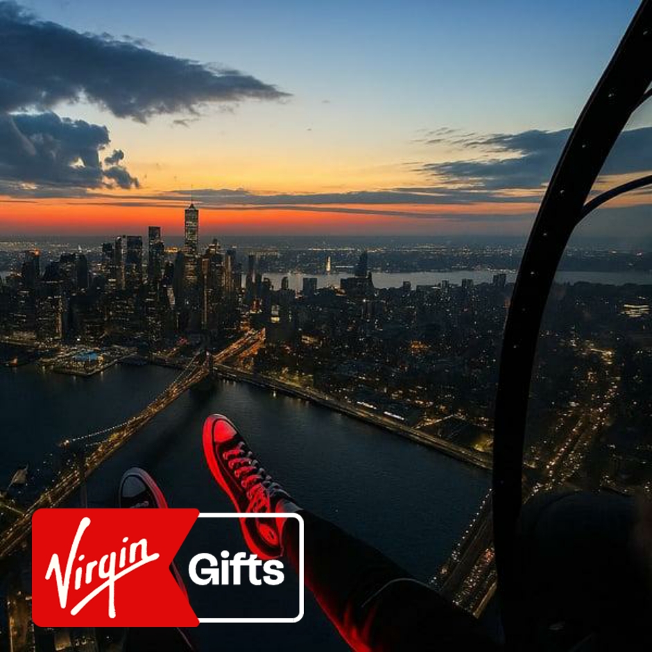 Doors-Off Helicopter Tour for Two: Private Flight Over the Brooklyn Bridge | Flying Experience Gifts | Helicopter Tours | New Jersey | Virgin Gifts / Vouchers