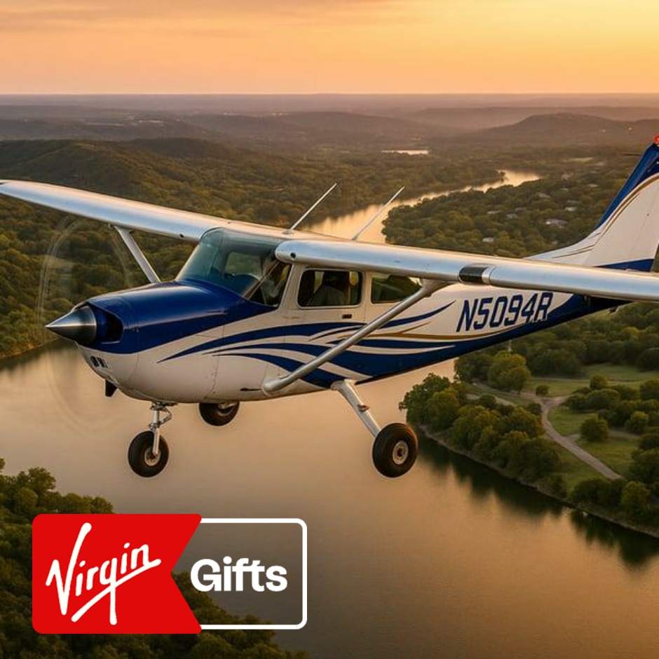 Private Flight Over San Marcos, Canyon Lake, and Texas Hill Country | Flying Experience Gifts | Plane Rides | Austin | Virgin Gifts / Vouchers