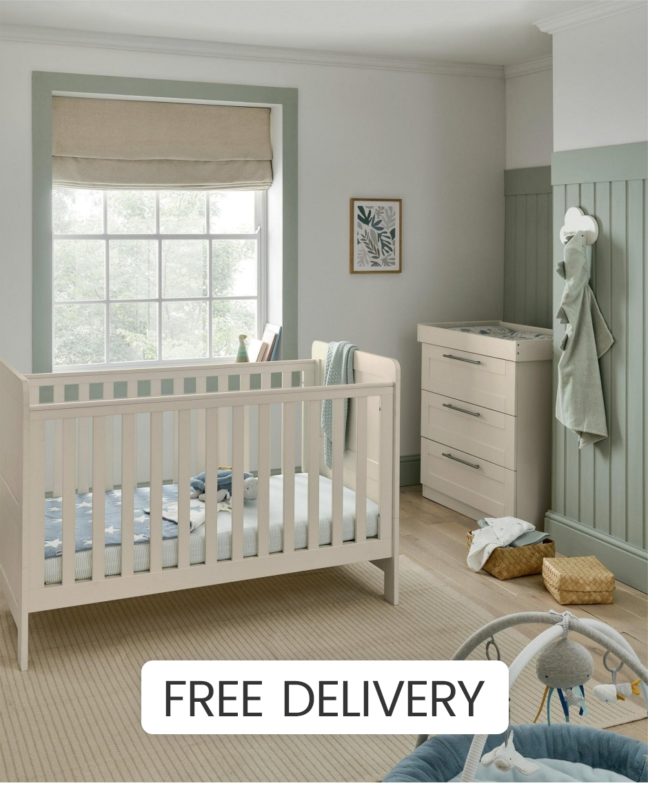 Mamas & Papas Hampden Cotbed Set with Dresser Changer - Cashmere