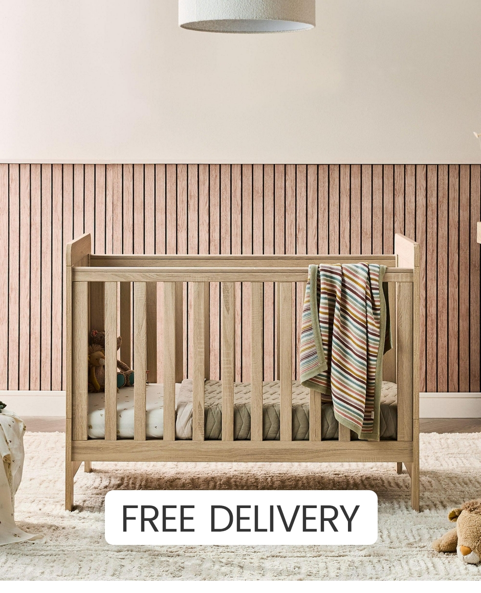 Mamas & Papas Atlas Convertible Cot - Oak - Light Oak