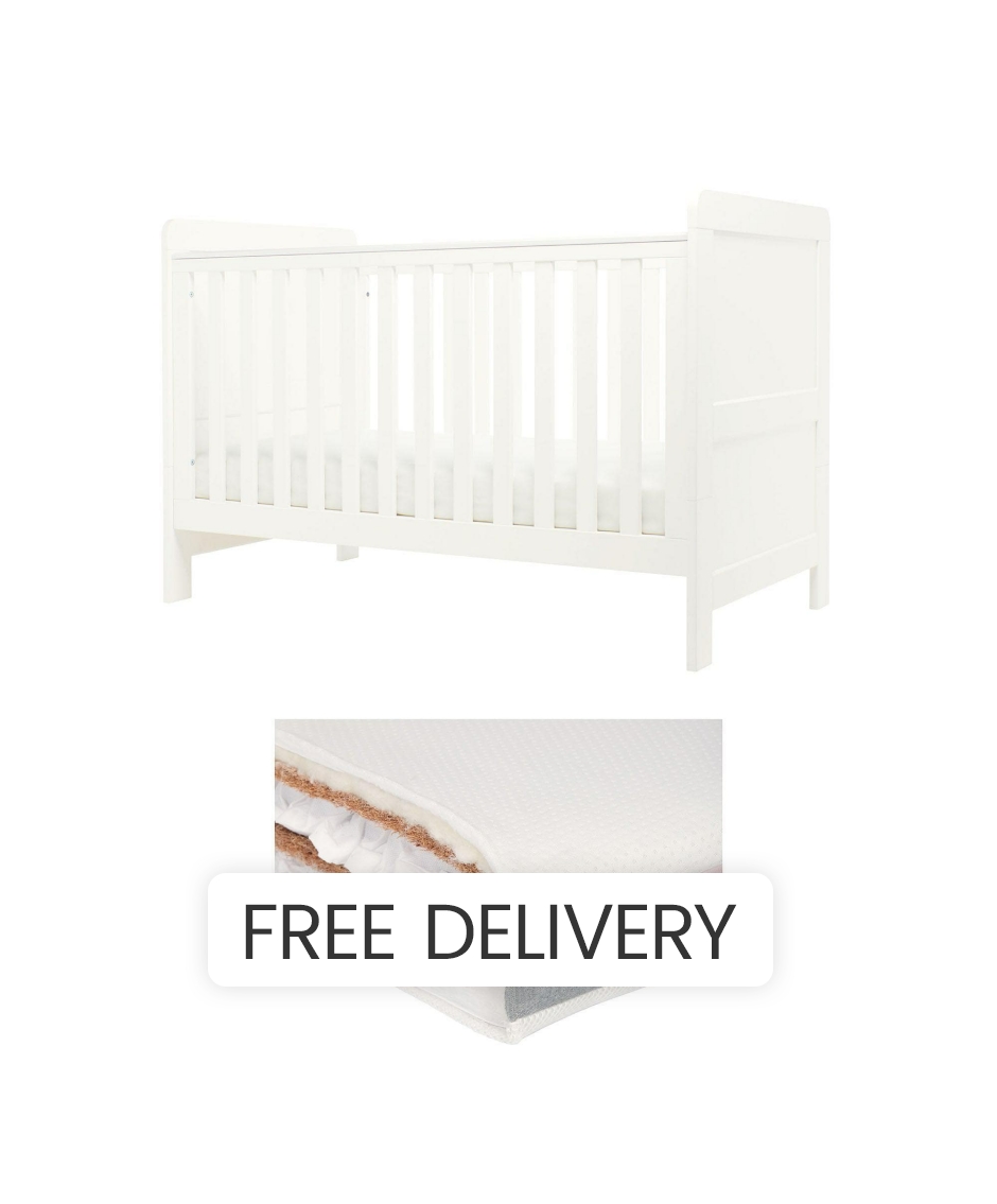 Mamas & Papas Hampden Cotbed - White - Cashmere/Mode