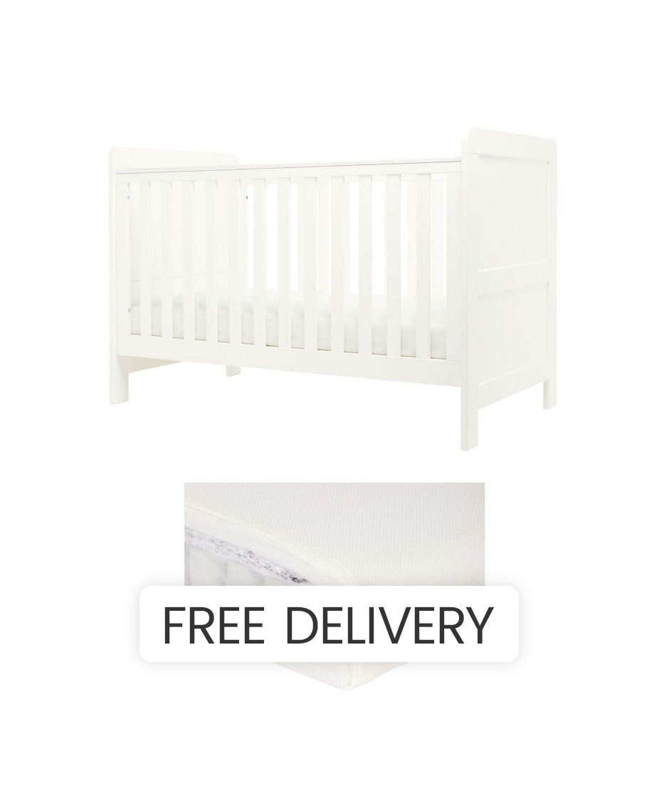 Mamas & Papas Hampden Cotbed - White - Cashmere