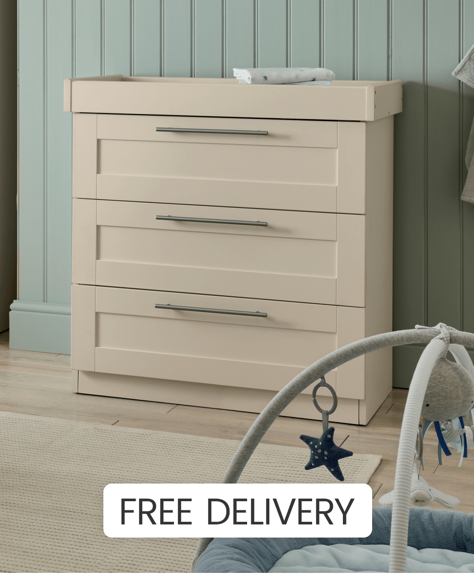 Mamas & Papas Hampden Dresser Changer - Cashmere - MDF and Particle Board