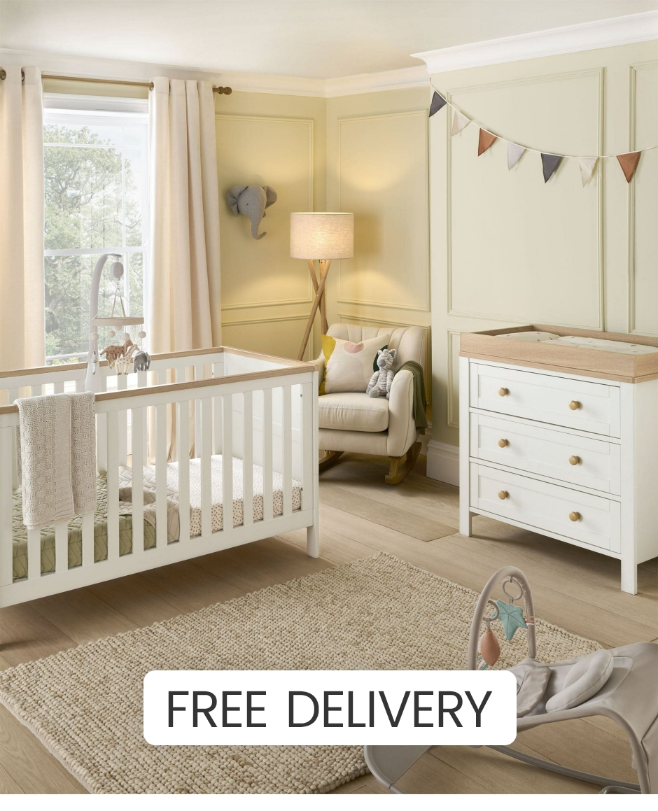 Mamas & Papas Wedmore Cotbed and Dresser Changer Set - White