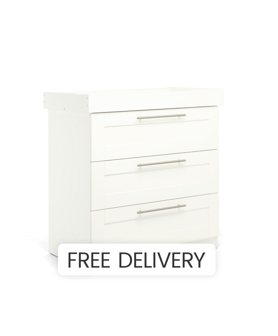Mamas & Papas Hampden Nursery Dresser Changer White Wood