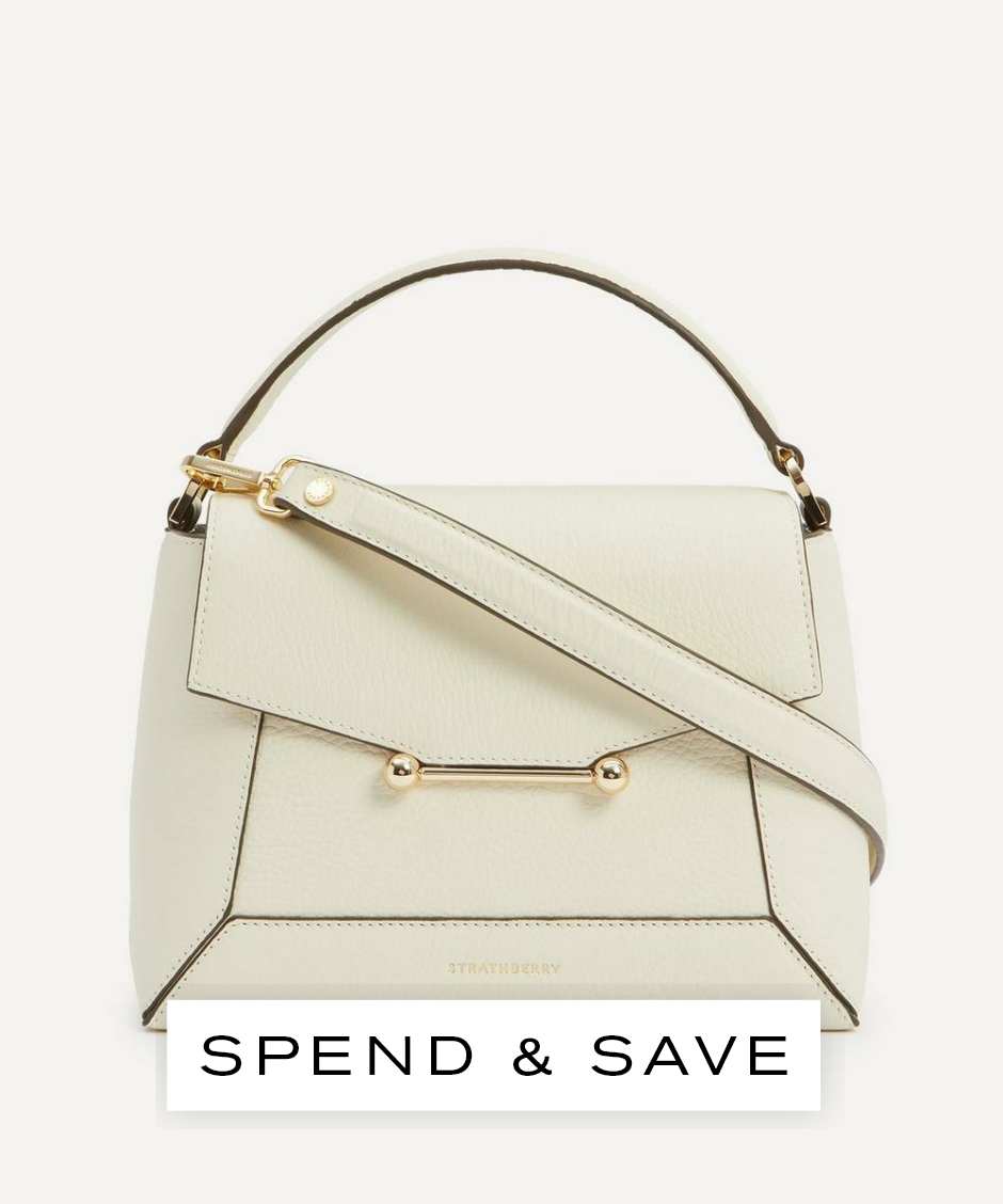 Strathberry Women’s Mosaic Top Handle Bag | Cream | Luxury Gift