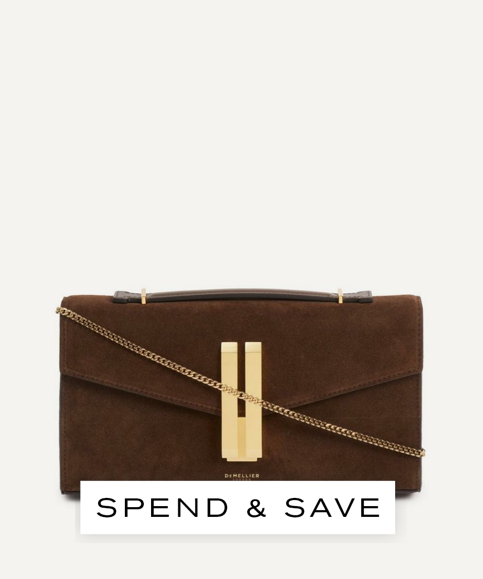 DeMellier Women’s Vancouver Clutch Bag | Mocha | Luxury Gift