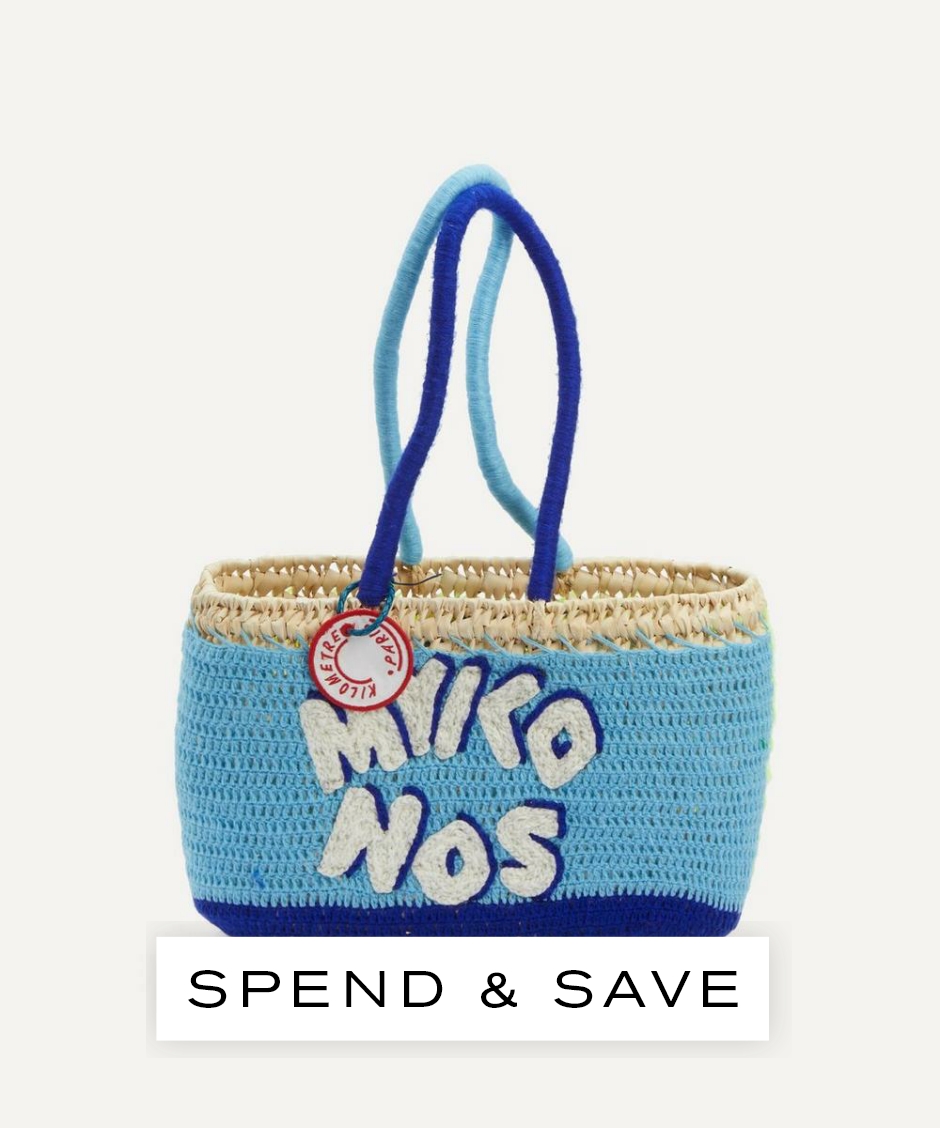 Kilometre Paris Women’s Mykonos Undercover Medium Basket Bag | Blue | Size 39 40 | Luxury Gift