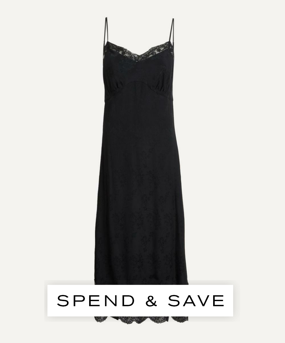 Simone Rocha Women’s Deep Lace Trim Slip Dress | Black | 12| Size 16-18