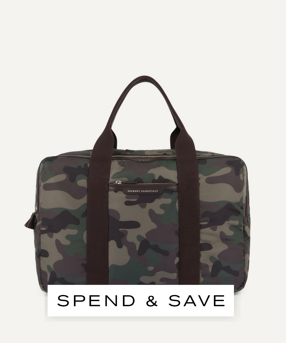 Anya Hindmarch Women’s Camouflage 24 Hour Travel Bag | Green | Luxury Gift