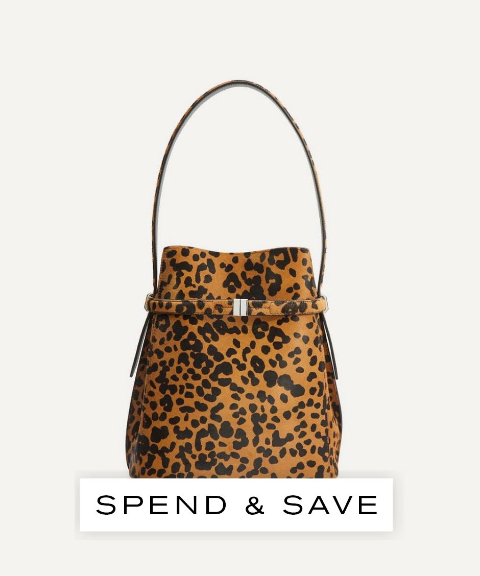 Toteme Women’s Belted Pony-Hair Bucket Bag | Brown | Luxury Gift