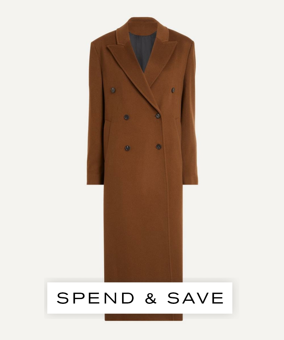 Loulou Studio Women’s Rosco Long Double-Breasted Coat | Brown | Size 10