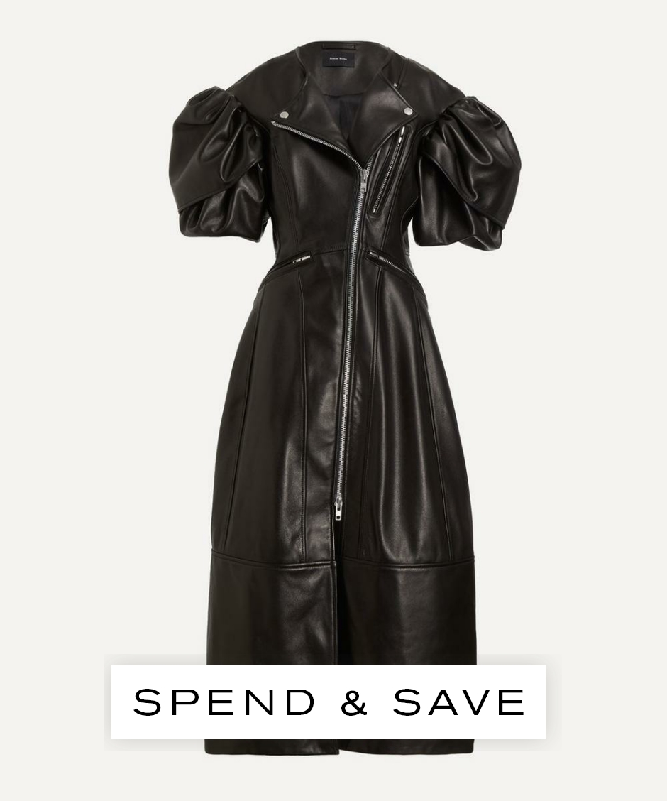 Simone Rocha Women’s Sculpted Petal Sleeve Biker Dress | Black | 8| Size 16-18