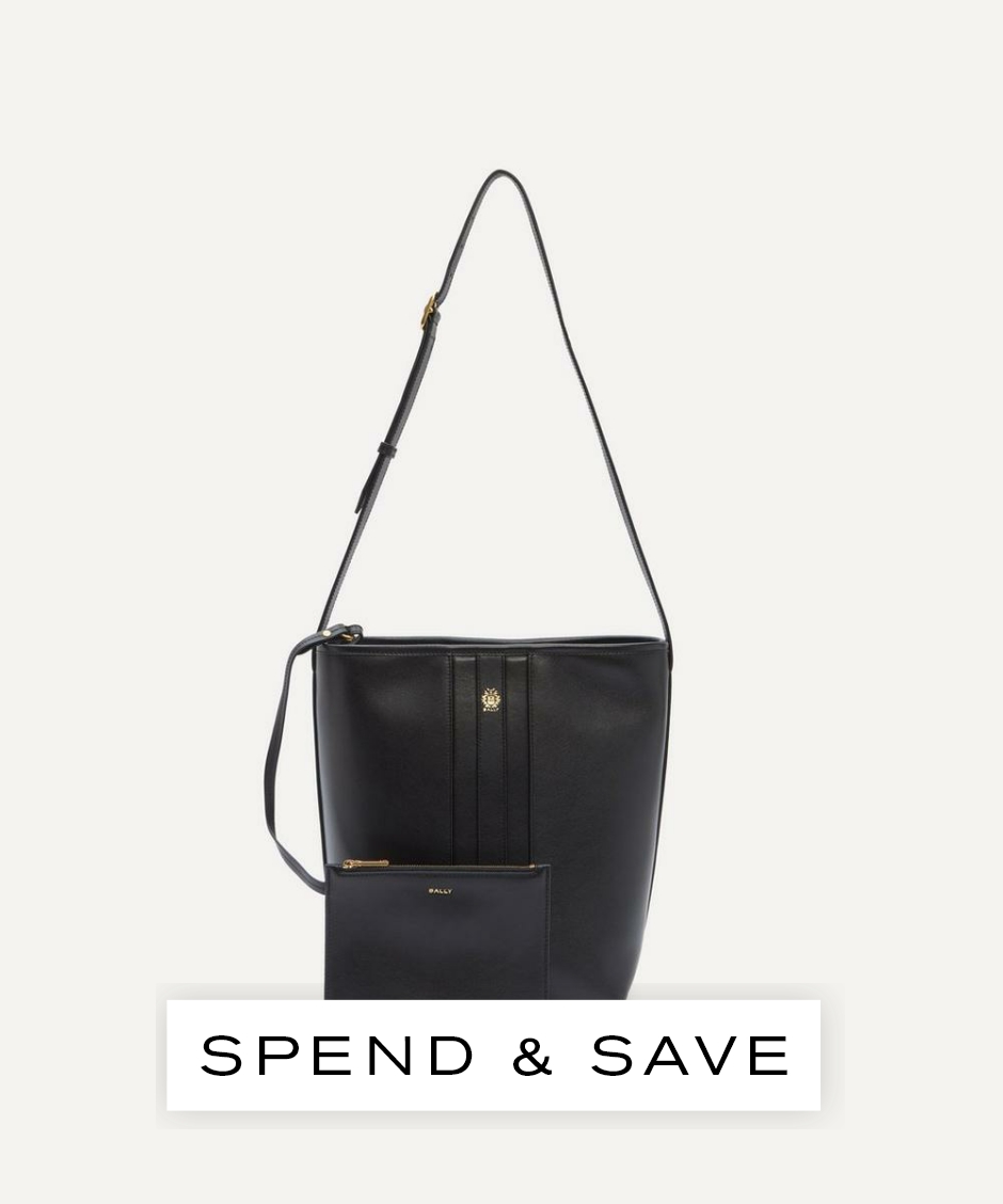 Bally Women’s Beckett Bucket Bag in Black Leather | Luxury Gift