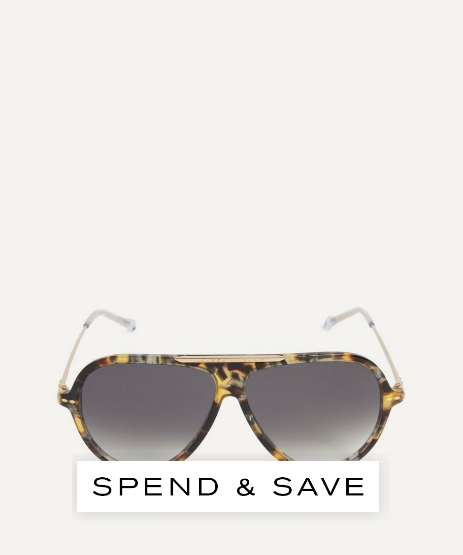 Isabel Marant Women’s Oversized Aviator Acetate Sunglasses | Honey