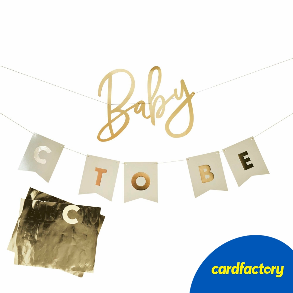 Image of Baby To Be Customisable Card Banners 2m