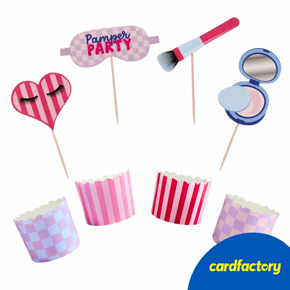 Image of Make Up Food Picks &amp; Food Cup Set - Pack of 12