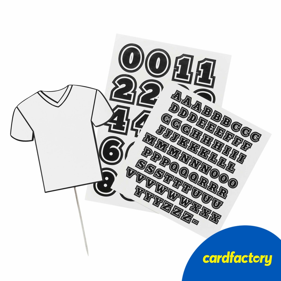 Image of Football Shirt Customisable Cake Topper