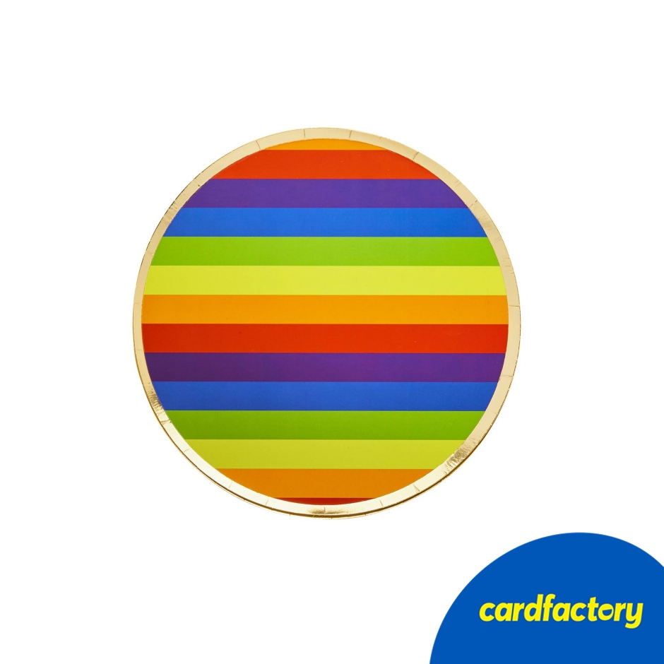 Image of Rainbow Paper Plates - Pack of 8