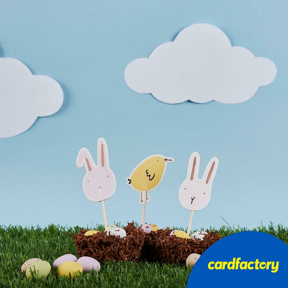 Image of Bunny &amp; Chick Cake Picks - Pack of 6