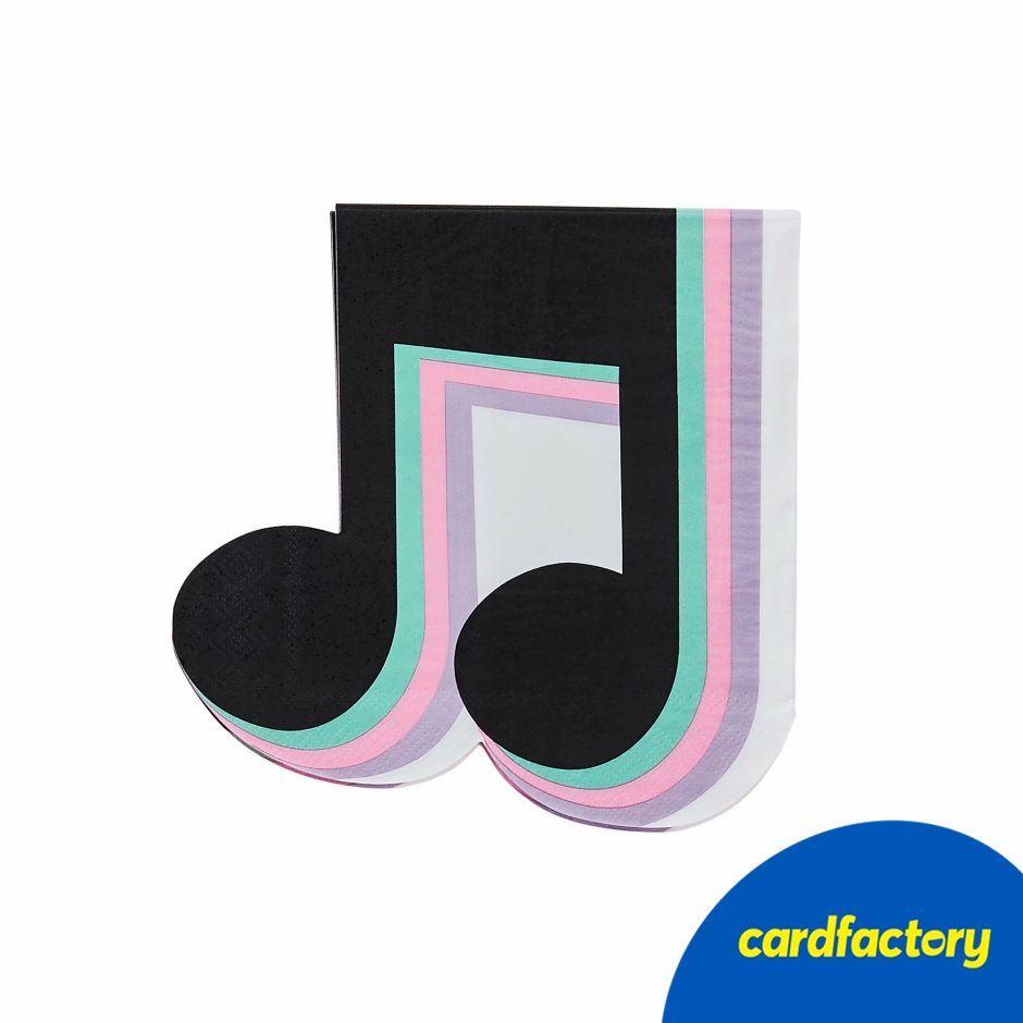 Image of Musical Note Paper Napkins - Pack of 16
