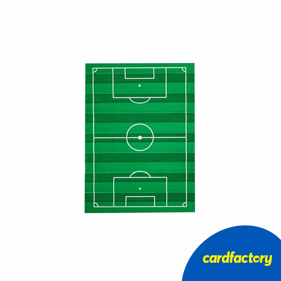 Image of Football Pitch Paper Napkins - Pack of 16