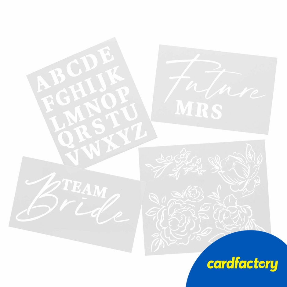 Image of Bride To Be Stencil Set - Pack of 4