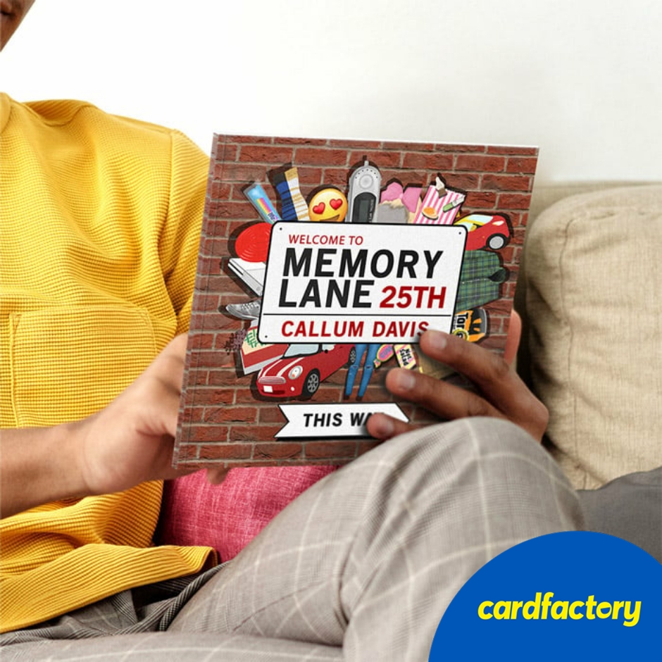 Image of Personalised Book - Memory Lane 25th Birthday