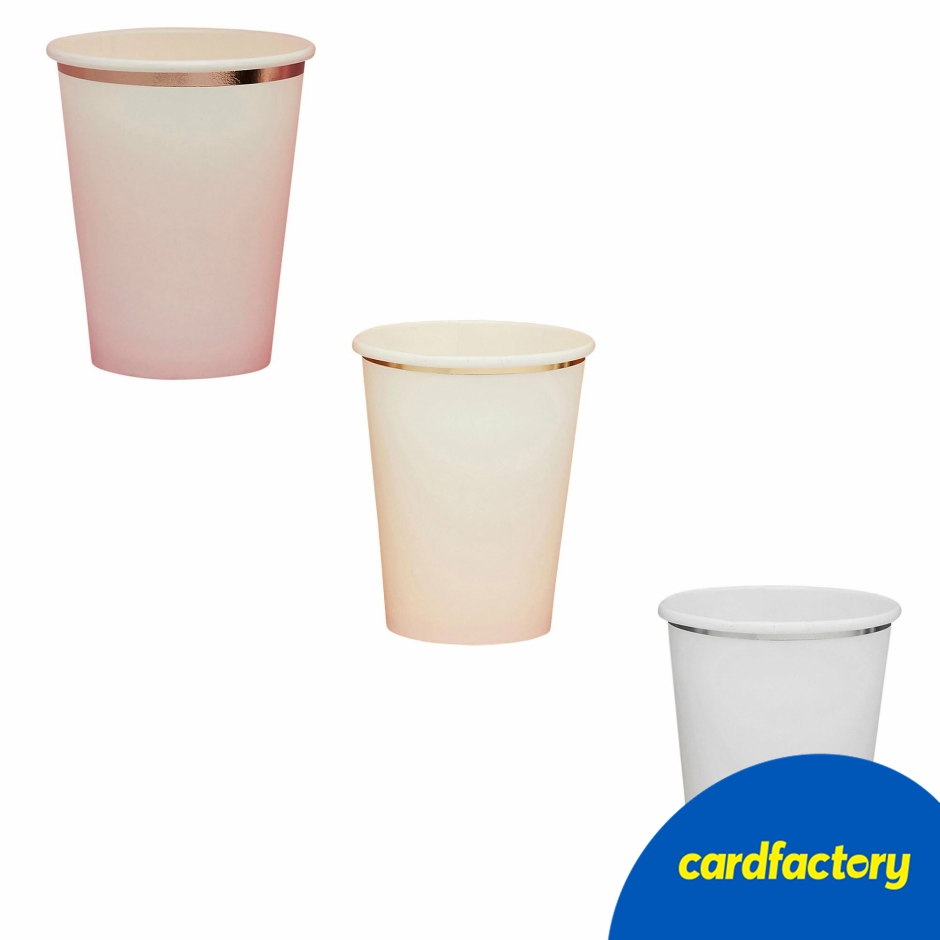 Image of Metallic Ombre Paper Cups - Pack of 8 (3 Colour Options)