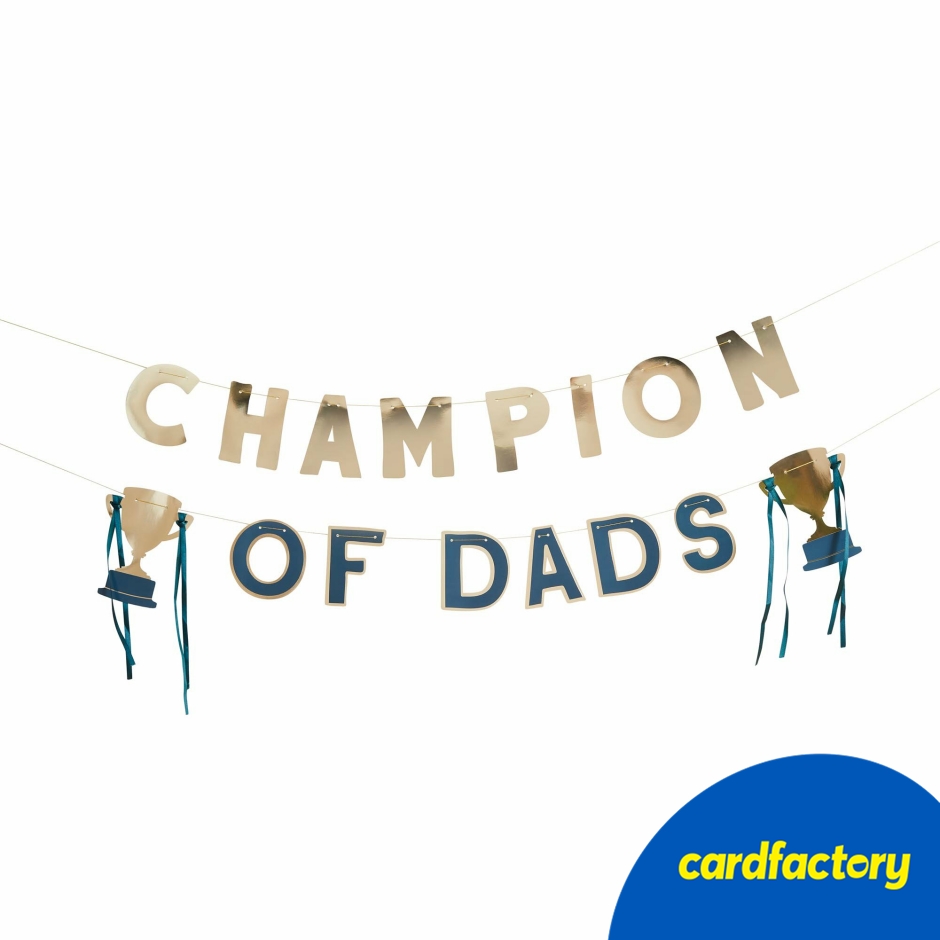 Image of Gold Champion Of Dads Card Banners