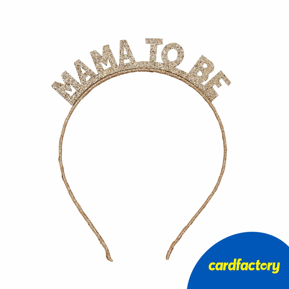 Image of Gold Mama To Be Glitter Headband | Stunning Baby Shower Accessory | Gold Glitter Finish | One Size | Plastic and Card Construction