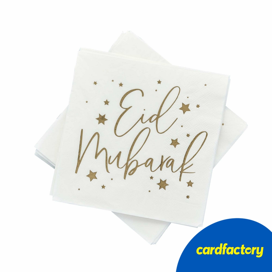 Image of Eid Mubarak Paper Napkins - Pack of 16