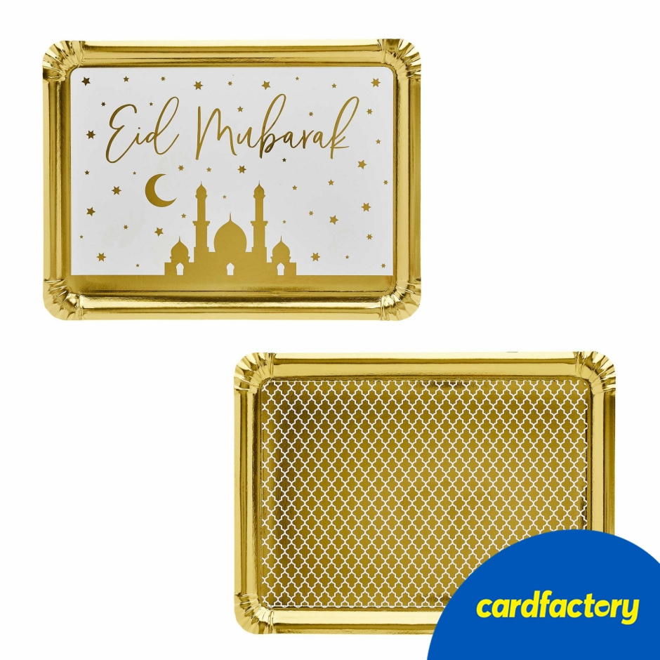 Image of Eid Mubarak Card Platters - Pack of 2