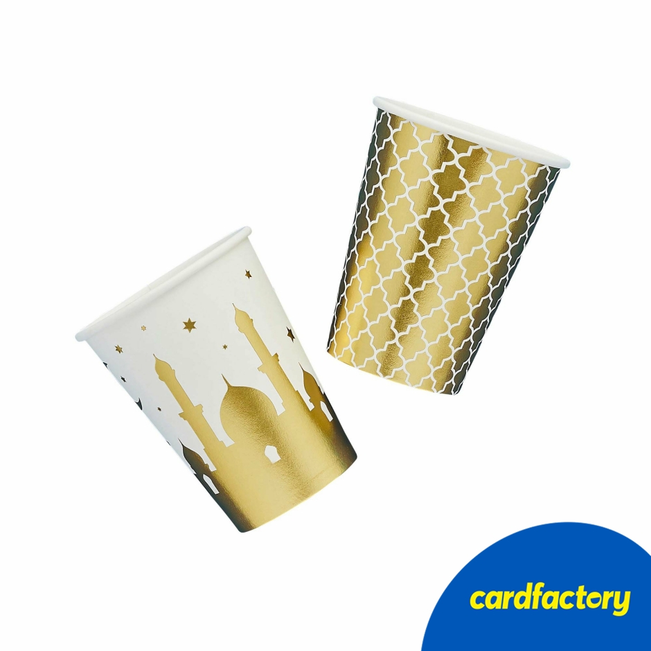 Image of Eid Mubarak Paper Cups - Pack of 8