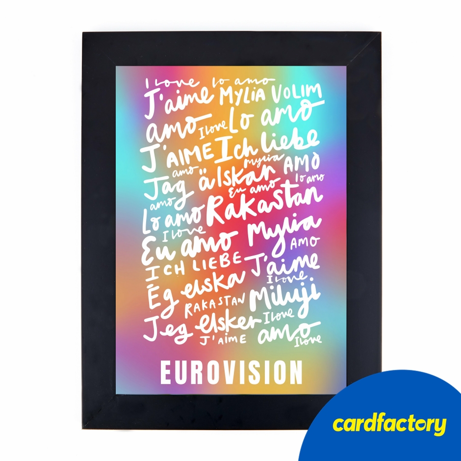 Image of Personalised Wall Art - J'aime Eurovision