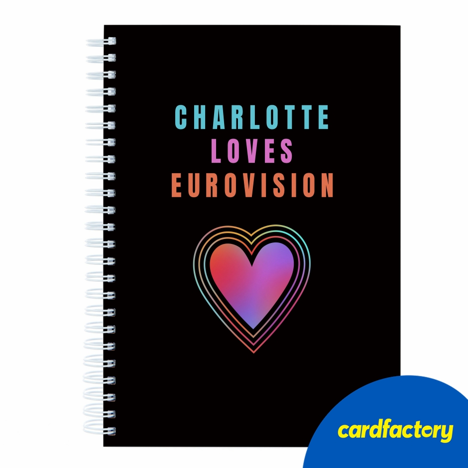 Image of Personalised Notebook - I love Eurovision