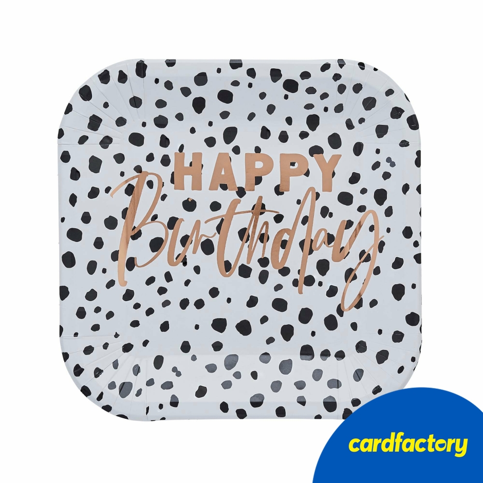 Image of Dalmatian Happy Birthday Paper Plates - Pack of 10