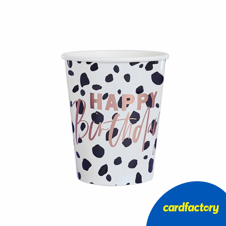 Image of Dalmatian Happy Birthday Paper Cups - Pack of 10