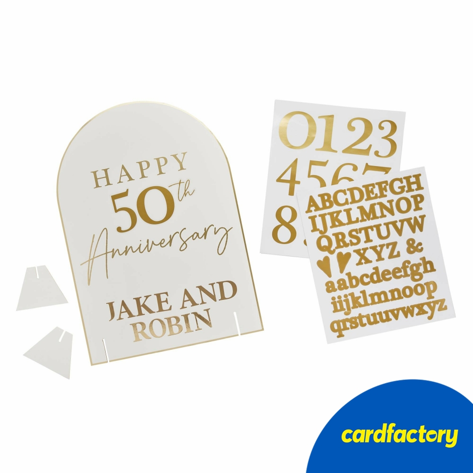Image of Happy Anniversary Customisable Table Sign