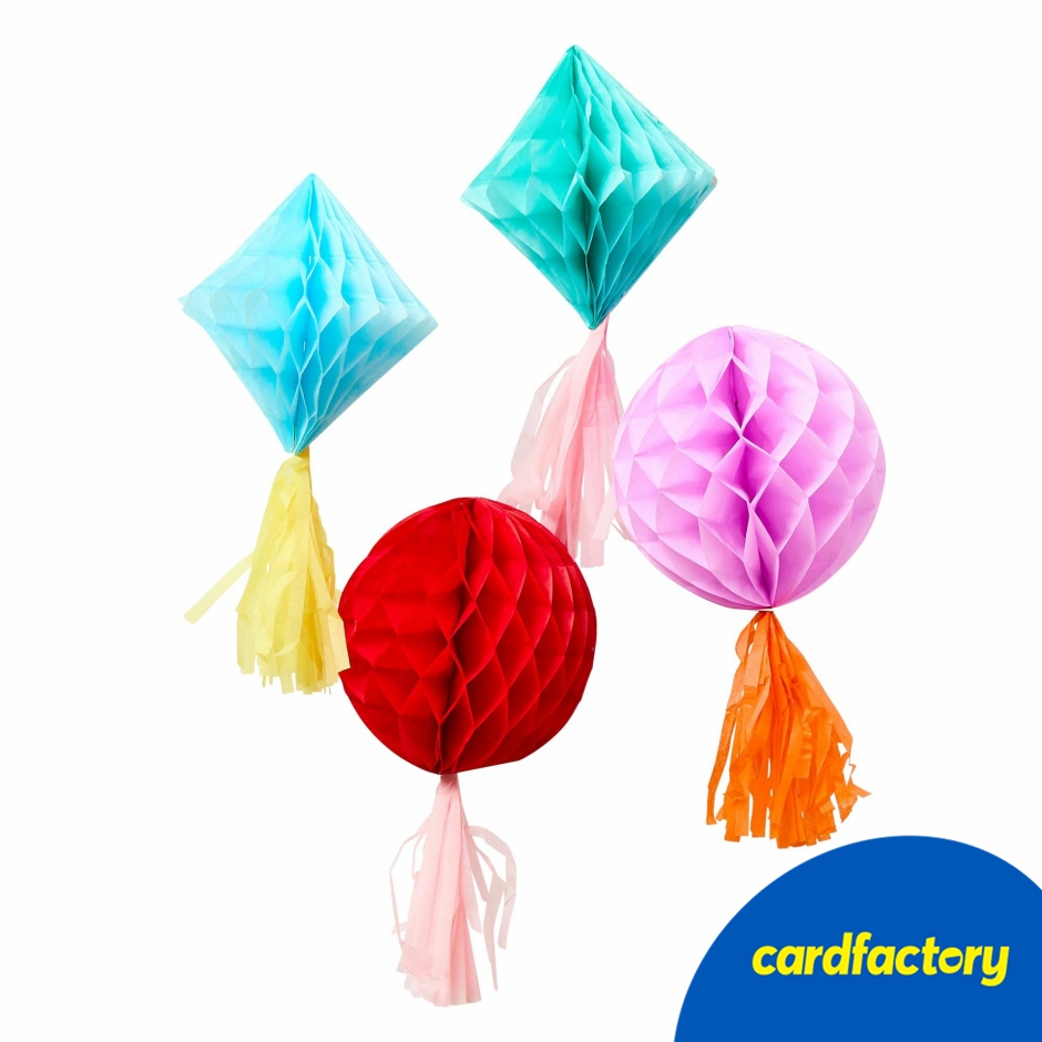 Image of Bright Banquet Tassel Honeycombs - Pack of 4