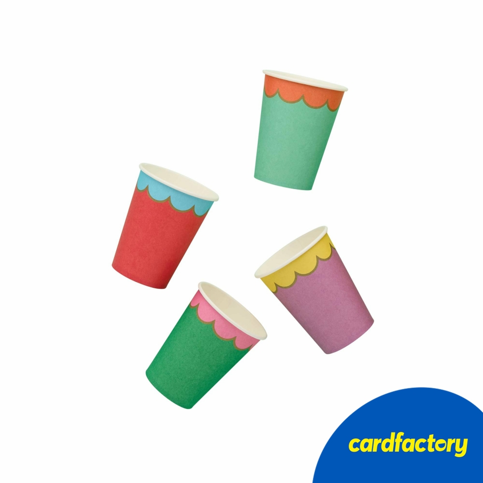Image of Premium Brights Paper Cups - Pack of 8