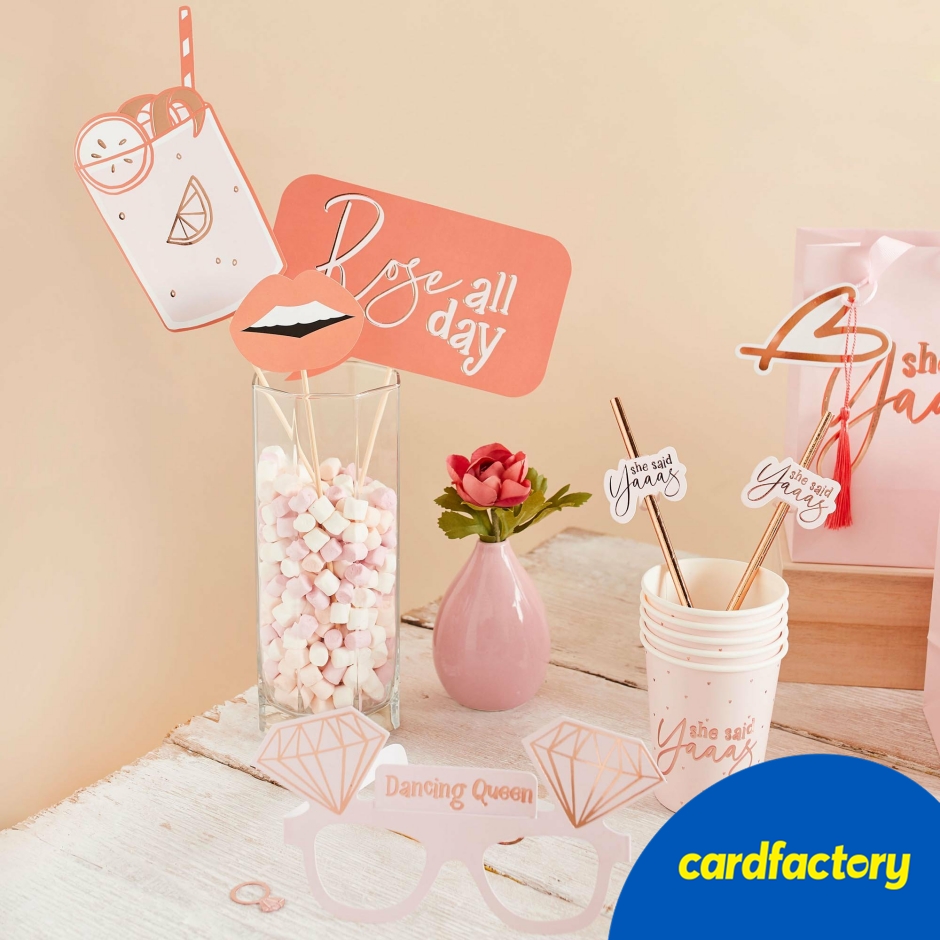 Image of Hen Party Photo Booth Props | Fun Pack of 10 | Assorted Designs | Perfect for Selfies and Celebrations | Party Accessories