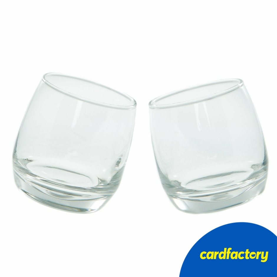 Image of Set of 6 Whisky Rockers | Innovative Design | Clear Glass | 20cl Capacity | Dishwasher Safe | Perfect Gift Idea